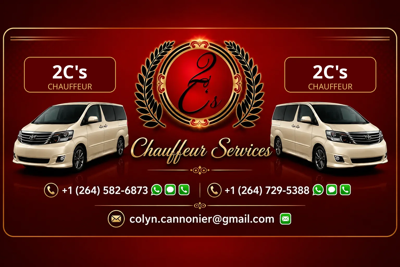 2C's Chauffeur Services recommended airport and island transfer service in Anguilla
